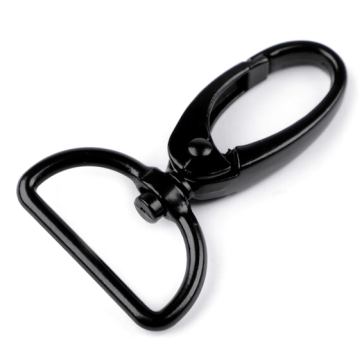 Karabiner Nickel Schwarz - 25 mm